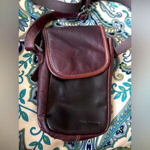 leather jack georges shoulder crossbody brown bag